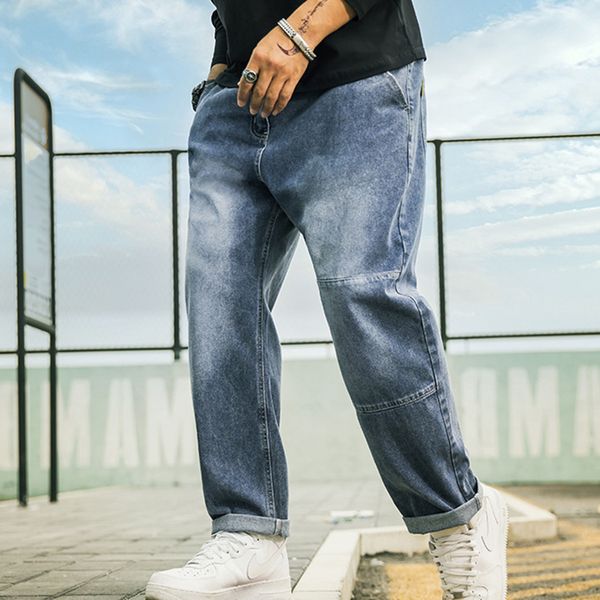 trousers straight-leg long pants denim plus size 28-48 men autumn trend oversized big jeans loose c jt8j, Blue 
trousers straight-leg long pants denim plus size 28-48 men autumn trend oversized big jeans loose c jt8j, Blue