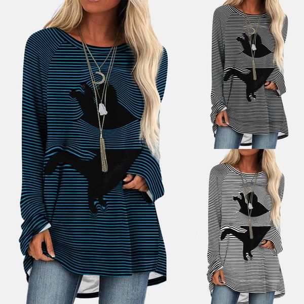 women's t-shirt women fashion casual cat print o-neck loose long sleeve female solid, White
women's t-shirt women fashion casual cat print o-neck loose long sleeve female solid, White