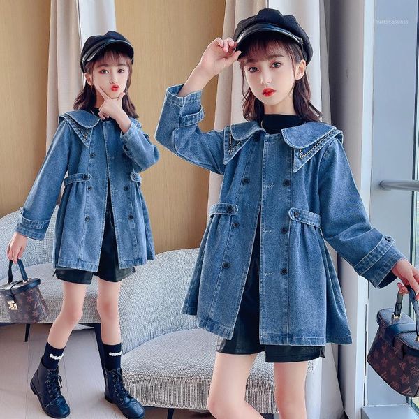 jackets teenage girls denim jacket korean double collar coats outerwear autumn children's casual style clothes kids1, Blue;gray
jackets teenage girls denim jacket korean double collar coats outerwear autumn children's casual style clothes kids1, Blue;gray