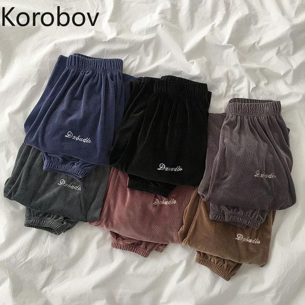 women's pants & capris korobov women high waist letter embroidery trousers korean streetwear cargo preppy style casual joggers, Black;white
women's pants & capris korobov women high waist letter embroidery trousers korean streetwear cargo preppy style casual joggers, Black;white