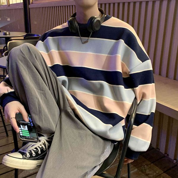mens sweater 2021 spring and autumn ins stripe long sleeve t-shirt men's korean casual sweater ulzzang bottomed shirt trend, Black
mens sweater 2021 spring and autumn ins stripe long sleeve t-shirt men's korean casual sweater ulzzang bottomed shirt trend, Black