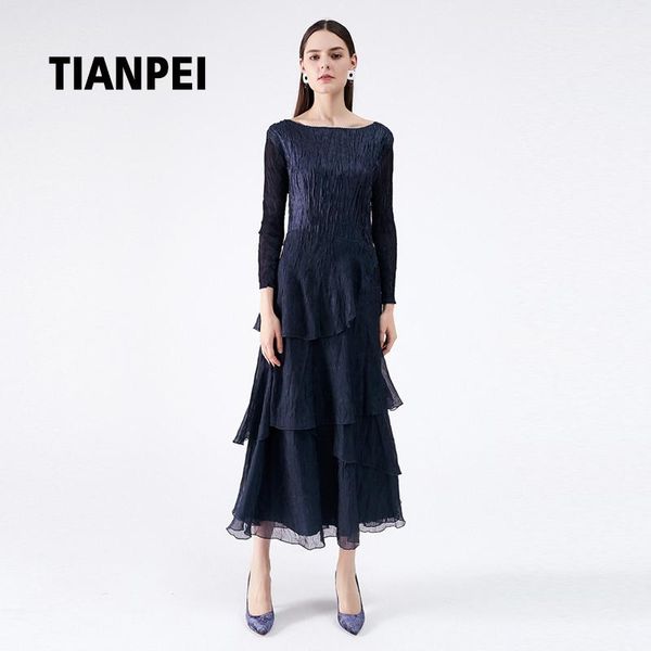casual dresses 2021 summer women miyake heavy industry pleated loose large size dress cascade ruffles tencel long sleeve elegant korea, Black;gray
casual dresses 2021 summer women miyake heavy industry pleated loose large size dress cascade ruffles tencel long sleeve elegant korea, Black;gray