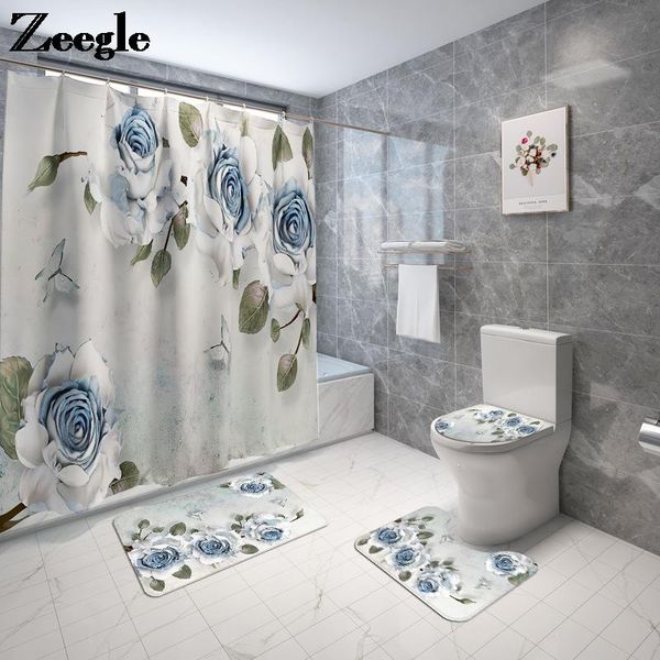 bath mats mat floral home decor toilet rug and shower curtain set bathroom carpet non-slip foot europe style
bath mats mat floral home decor toilet rug and shower curtain set bathroom carpet non-slip foot europe style