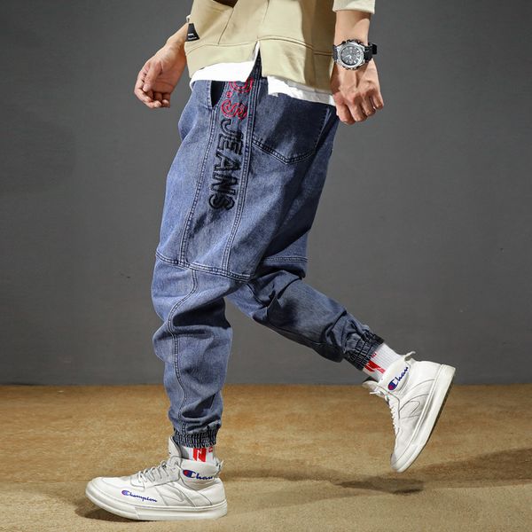 plus size men's stretchy loose tapered harem cotton breathable denim baggy jogger casual trousers 42 5o00, Blue
plus size men's stretchy loose tapered harem cotton breathable denim baggy jogger casual trousers 42 5o00, Blue