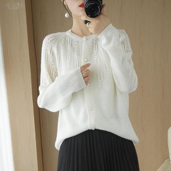 women's knits & tees korean o-neck knitted sweater thin cardigan 100% wool fashion long-sleeved loose coat large size blouse women, White
women's knits & tees korean o-neck knitted sweater thin cardigan 100% wool fashion long-sleeved loose coat large size blouse women, White