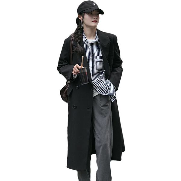 women's trench coats 2021 fashion black mid-length suit women spring autumn windbreaker coat 56a, Tan;black
women's trench coats 2021 fashion black mid-length suit women spring autumn windbreaker coat 56a, Tan;black
