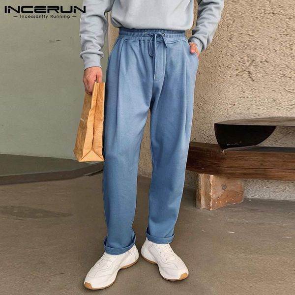 men's pants men casual solid color drawstring streetwear joggers pockets sweatpants 2021 workout loose straight trousers incerun, Black
men's pants men casual solid color drawstring streetwear joggers pockets sweatpants 2021 workout loose straight trousers incerun, Black