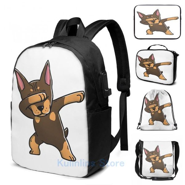 backpack funny graphic print doberman pinscher dabbing usb charge men school bags women bag travel laptop
backpack funny graphic print doberman pinscher dabbing usb charge men school bags women bag travel laptop