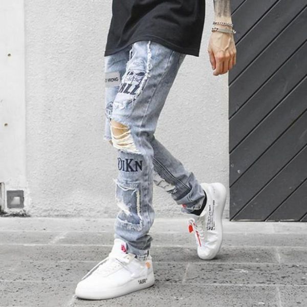 spring autumn holoe jeans men's slim hip hop street dance skinny jeans men pencil pants long trousers mens clothing, Blue
spring autumn holoe jeans men's slim hip hop street dance skinny jeans men pencil pants long trousers mens clothing, Blue