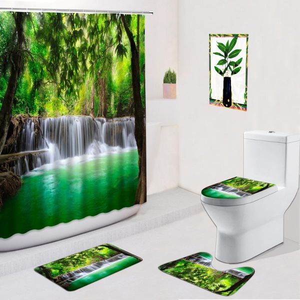 shower curtains waterfall scenery curtain mysterious forest bathroom decor non-slip flannel carpet bath mat door pad toilet cover set
shower curtains waterfall scenery curtain mysterious forest bathroom decor non-slip flannel carpet bath mat door pad toilet cover set