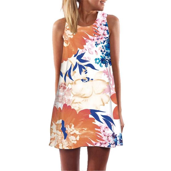 party dresses women a line loose dress summer sundress casual floral print vintage beach sleeveless tunic tank mini, White;black
party dresses women a line loose dress summer sundress casual floral print vintage beach sleeveless tunic tank mini, White;black