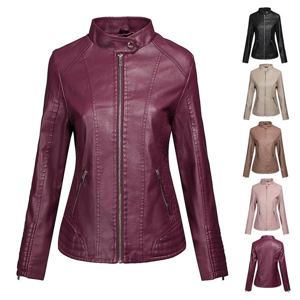 women's leather & faux women pu jackets 2021 autumn winter velvet coat pocket zipper outerwear slim biker jacket red black womens cloth
women's leather & faux women pu jackets 2021 autumn winter velvet coat pocket zipper outerwear slim biker jacket red black womens cloth