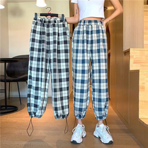 2021 korean style new cotton loose plaid autumn fashion casual high waist ankle drawstring pants office lady womens o2dv, Black;white
2021 korean style new cotton loose plaid autumn fashion casual high waist ankle drawstring pants office lady womens o2dv, Black;white