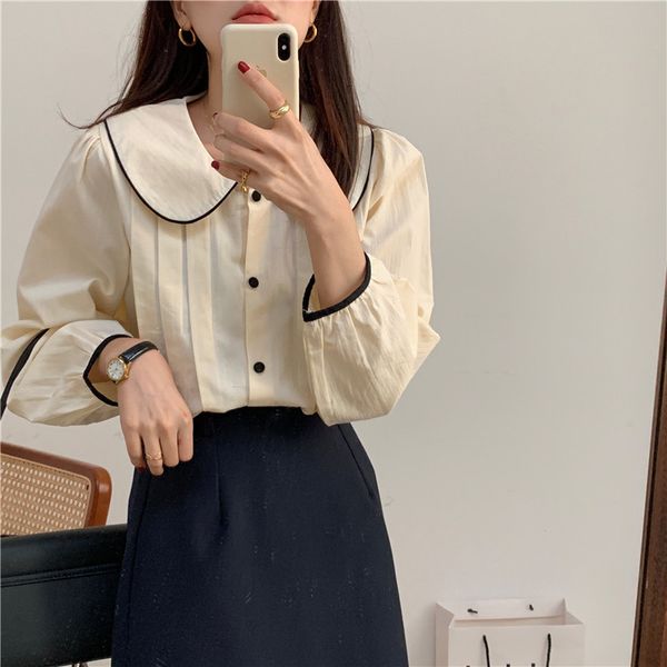 2021 new spring vintage cotton shirt female oversize womens long sleeve girls blouse summer plus women blouses femme blusas as94, White
2021 new spring vintage cotton shirt female oversize womens long sleeve girls blouse summer plus women blouses femme blusas as94, White