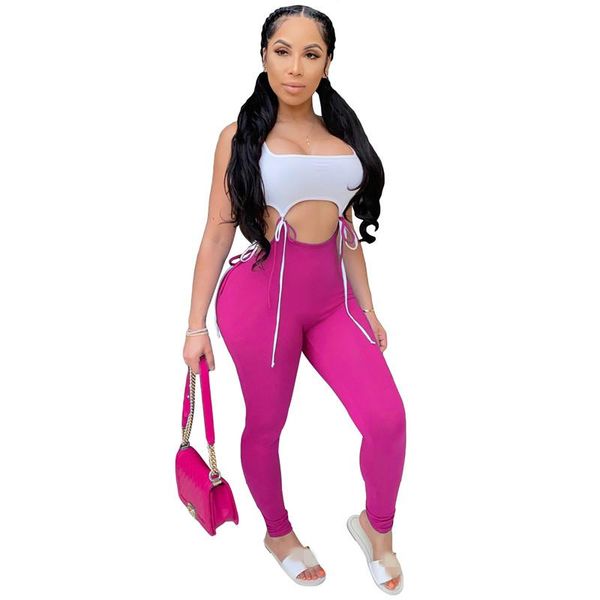 women's jumpsuits & rompers woman sleeveless skinny ladies jumpsuit color block one piece costume lace up clothes women overalls, Black;white
women's jumpsuits & rompers woman sleeveless skinny ladies jumpsuit color block one piece costume lace up clothes women overalls, Black;white
