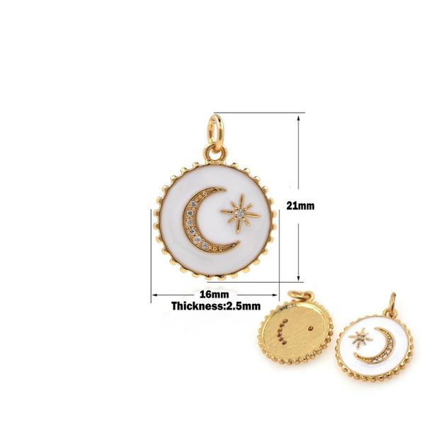 charms 2021 ladies cubic zirconia fashion star moon necklace jewelry enamel round accessories handmade charm, Bronze;silver
charms 2021 ladies cubic zirconia fashion star moon necklace jewelry enamel round accessories handmade charm, Bronze;silver