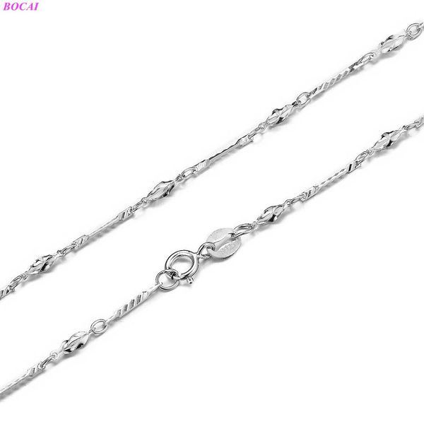 bocai solide s925 sterling silver necklace 2021 new fashion classic charm elegant women's thai silver twist neck chain q0531
bocai solide s925 sterling silver necklace 2021 new fashion classic charm elegant women's thai silver twist neck chain q0531