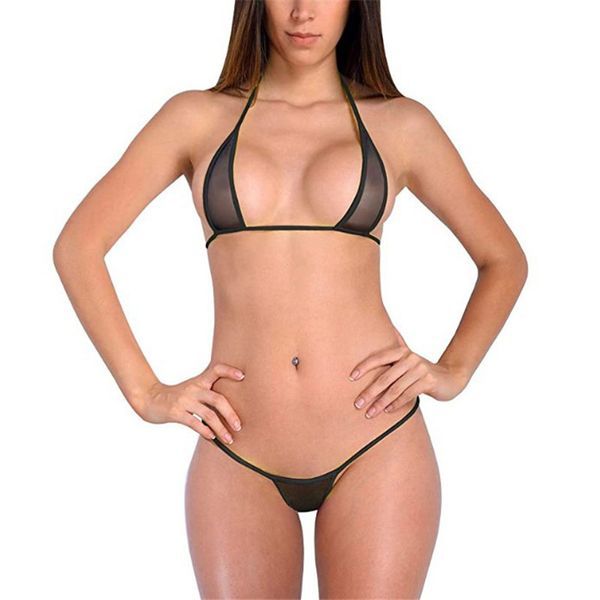micro bikini plus size swimwear women swimsuit biquini bikinis set solid color net yarn transparent halter lace adjustable thong, Black
micro bikini plus size swimwear women swimsuit biquini bikinis set solid color net yarn transparent halter lace adjustable thong, Black