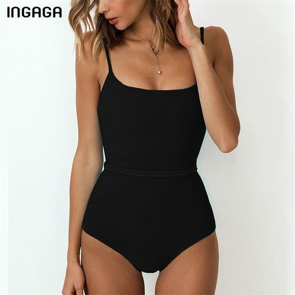 ingaga swimsuit black swimwear women backless bathing suit bandage swimming for belted swim wear 210728, White;black 
ingaga swimsuit black swimwear women backless bathing suit bandage swimming for belted swim wear 210728, White;black