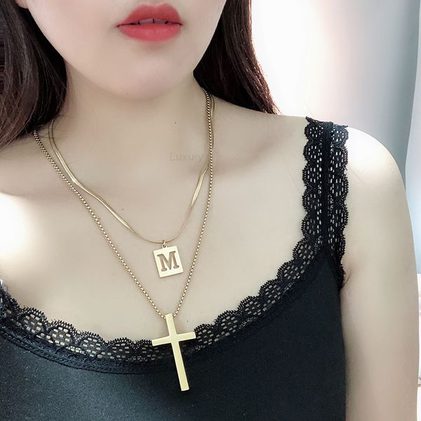 fashion design necklace pendant luxury jewelry titanium steel cross male and female couple clavicle chain simple accessories medium long ver, Silver
fashion design necklace pendant luxury jewelry titanium steel cross male and female couple clavicle chain simple accessories medium long ver, Silver