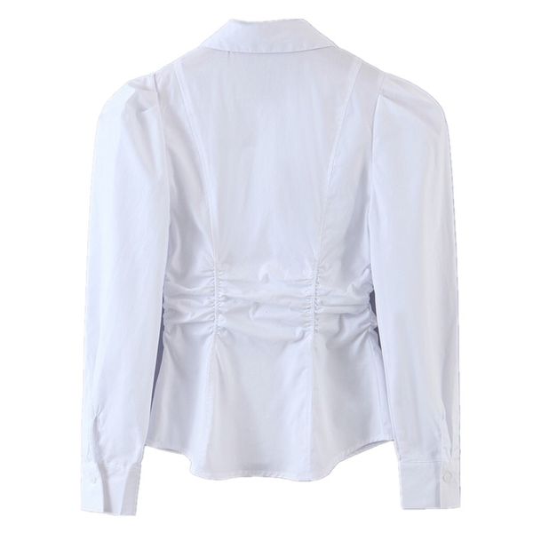 elegant lapel slim waist pleated ruched white shirt retro 2021 woman long sleeve ol blouse short blousas
elegant lapel slim waist pleated ruched white shirt retro 2021 woman long sleeve ol blouse short blousas