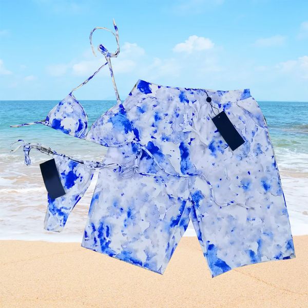 summer couple honeymoon swimwear ladies lace up bikini men sports beach pants swim trunks for vacation, White;black
summer couple honeymoon swimwear ladies lace up bikini men sports beach pants swim trunks for vacation, White;black