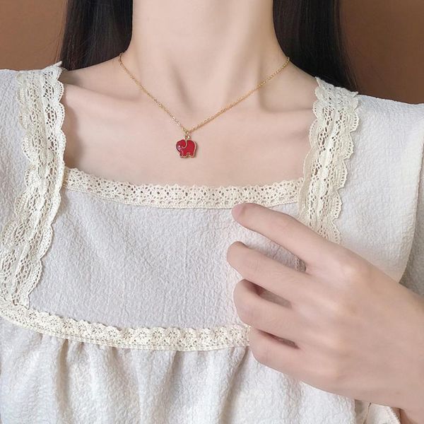 exquisite lovely red elephant pendant necklace creative female wedding party animal necklace fashion sweet girl jewelry gift, Silver
exquisite lovely red elephant pendant necklace creative female wedding party animal necklace fashion sweet girl jewelry gift, Silver