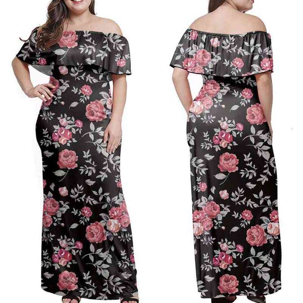 casual dresses dresses floral large fusang flower off shoulder dresses, Black;gray
casual dresses dresses floral large fusang flower off shoulder dresses, Black;gray