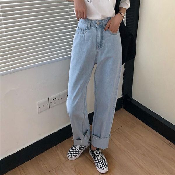 women's jeans hzirip classic women loose light washed 2021 autumn chic denim casual girls oversize ol plus size stylish trousers, Blue
women's jeans hzirip classic women loose light washed 2021 autumn chic denim casual girls oversize ol plus size stylish trousers, Blue