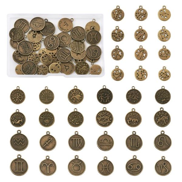 charms 1 box alloy 12 constellations tibetan style antique bronze zodiac signs charm pendant for earrings bracelet diy making, Bronze;silver
charms 1 box alloy 12 constellations tibetan style antique bronze zodiac signs charm pendant for earrings bracelet diy making, Bronze;silver
