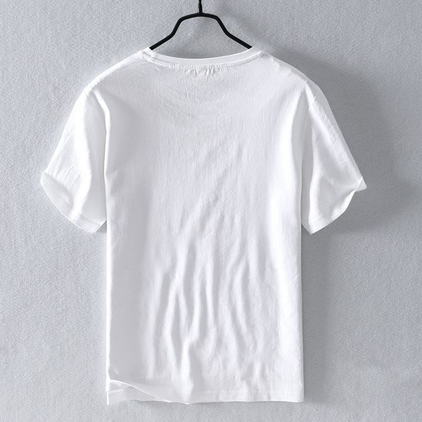 crosin summer new linen white t-shirt men's geometric pattern embroidery cotton linen round neck short sleeve
crosin summer new linen white t-shirt men's geometric pattern embroidery cotton linen round neck short sleeve