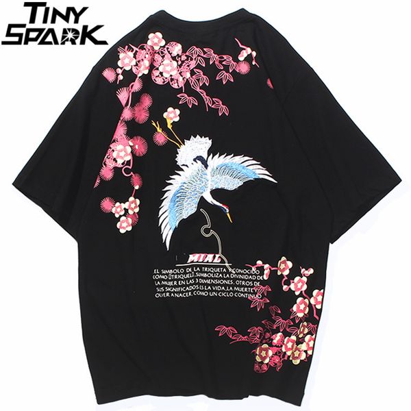 mens hip hop t shirts pink floral crane streetwear tshirt harajuku summer short sleeve t-shirt cotton tees black 210225, White;black
mens hip hop t shirts pink floral crane streetwear tshirt harajuku summer short sleeve t-shirt cotton tees black 210225, White;black