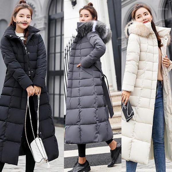 women's down & parkas fashion winter coat women jackets thick cotton big fur belt hooded long coats warm windbreaker female slim outwea, Black
women's down & parkas fashion winter coat women jackets thick cotton big fur belt hooded long coats warm windbreaker female slim outwea, Black