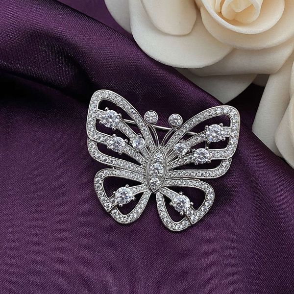 hbp new s925 pure silver butterfly brooch fashion luxury hand inlaid white full high carbon diamond jewelry, Gray
hbp new s925 pure silver butterfly brooch fashion luxury hand inlaid white full high carbon diamond jewelry, Gray