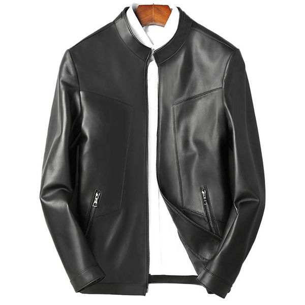 men's leather & faux genuine sheepskin jackets classic black coats real spring autumn bike s8640
men's leather & faux genuine sheepskin jackets classic black coats real spring autumn bike s8640