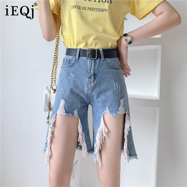 women's jeans ieqj 2021 summer fashion large size holed denim shorts loose high waist versatile five point wide leg sk660, Blue
women's jeans ieqj 2021 summer fashion large size holed denim shorts loose high waist versatile five point wide leg sk660, Blue
