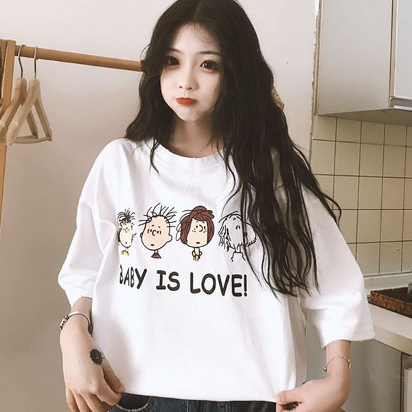 preppy 2021 new style cartoon graphic printing female white summer clothes loose sleeve short ulzzang kawaii schoolgirl t-shirt 5yk0
preppy 2021 new style cartoon graphic printing female white summer clothes loose sleeve short ulzzang kawaii schoolgirl t-shirt 5yk0