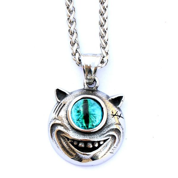 pendant necklaces trendy cool eye of god titanium steel does not fade retro necklace sweater chain men and women, Silver
pendant necklaces trendy cool eye of god titanium steel does not fade retro necklace sweater chain men and women, Silver