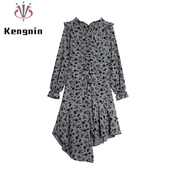 2021 spring women's dress korean japan chic vintage ladies vestidos print ruffles female clothing asymmetrical dresses plus size, Black;gray
2021 spring women's dress korean japan chic vintage ladies vestidos print ruffles female clothing asymmetrical dresses plus size, Black;gray