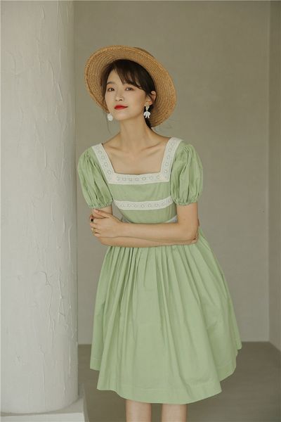2021 new vintage green cotton square neck tunic women fit and flare short sleeve korean summer i44s, Black;gray
2021 new vintage green cotton square neck tunic women fit and flare short sleeve korean summer i44s, Black;gray