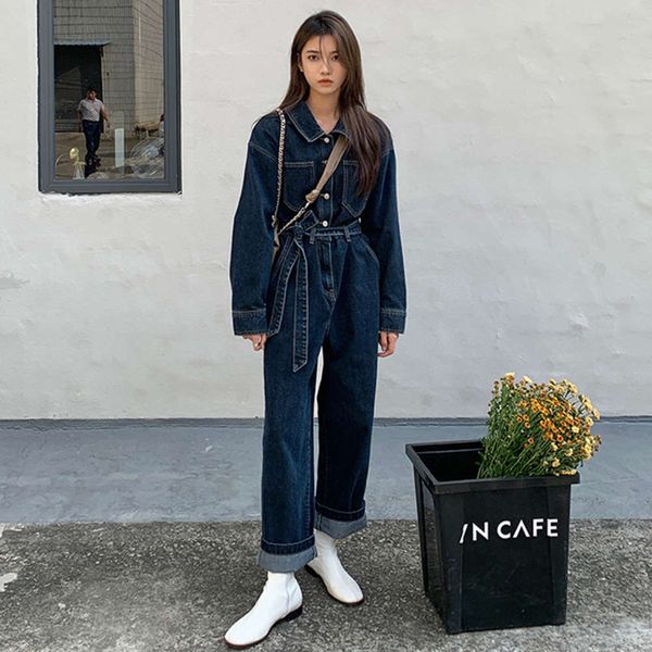 denim jumpsuit women's spring and autumn tube loose work chic kong style wide leg pants, Blue
denim jumpsuit women's spring and autumn tube loose work chic kong style wide leg pants, Blue