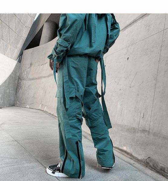 high street green pants men zippers punk rock stylish hiphop trousers loose big pockets spring summer autumn, Black
high street green pants men zippers punk rock stylish hiphop trousers loose big pockets spring summer autumn, Black