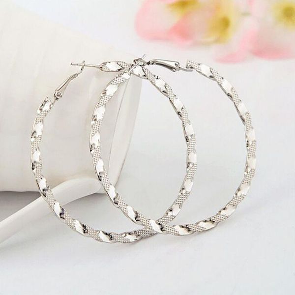 hoop & huggie european metal personality twist large ring women's earring jewelry, Golden;silver
hoop & huggie european metal personality twist large ring women's earring jewelry, Golden;silver