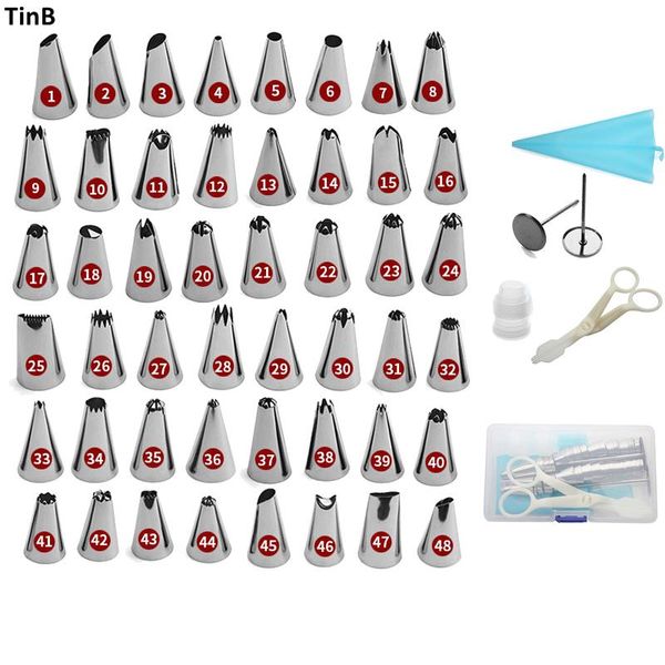 cake tools 6/12/24/48pcs stainless steel pastry nozzles and coupler icing piping tips sets diy decorating bags
cake tools 6/12/24/48pcs stainless steel pastry nozzles and coupler icing piping tips sets diy decorating bags