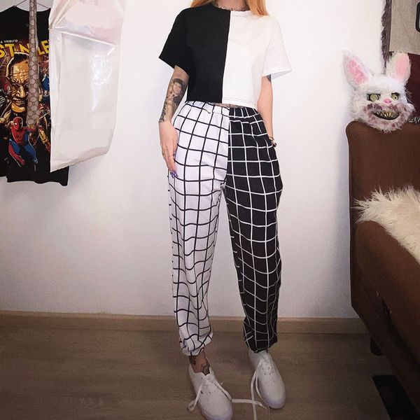 2021 black white sport pants elasticity sportpants summer contrast pant for women hight waist plaid jogging trouser s15w
2021 black white sport pants elasticity sportpants summer contrast pant for women hight waist plaid jogging trouser s15w