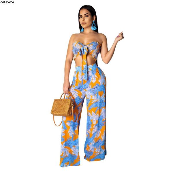 two piece dress 2021 women leaf print tie up bow strapless staight loose pants bohemian set beach club tracksuit outfit d9080, White
two piece dress 2021 women leaf print tie up bow strapless staight loose pants bohemian set beach club tracksuit outfit d9080, White
