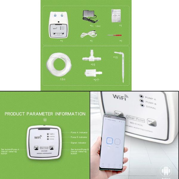 watering equipments wifi automatic self system devices with pump timer for gardening potted plants vacation us plug
watering equipments wifi automatic self system devices with pump timer for gardening potted plants vacation us plug