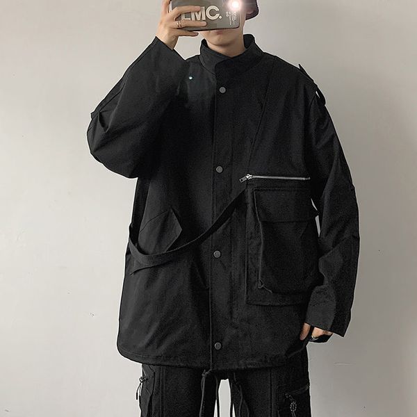 2021 new spring stand collar men's fashion retro baseball uniform jackets mens streetwear korean loose hip-hop bomber jacket men w8bq, Black;brown 
2021 new spring stand collar men's fashion retro baseball uniform jackets mens streetwear korean loose hip-hop bomber jacket men w8bq, Black;brown