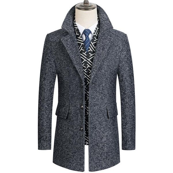 men's wool & blends woolen coat plus velvet thick middle-aged autumn and winter cotton windbreaker warm jacket, Black
men's wool & blends woolen coat plus velvet thick middle-aged autumn and winter cotton windbreaker warm jacket, Black