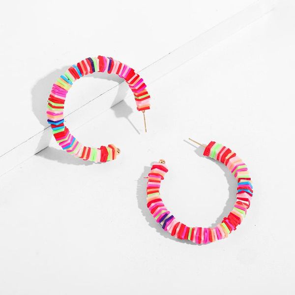 hoop & huggie bohemia multicolor heishi disc beads african earrings for women vintage big circle geometric female ethnic jewelry, Golden;silver
hoop & huggie bohemia multicolor heishi disc beads african earrings for women vintage big circle geometric female ethnic jewelry, Golden;silver